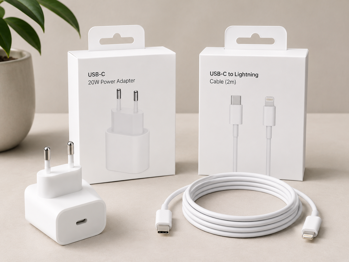USB-C naar Lightning Oplaadkabel 1 Meter
